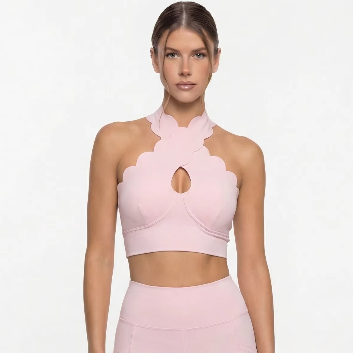 Pilates Yoga Fit - FUBEIKE Lace Trim Off-Shoulder Sports Vest