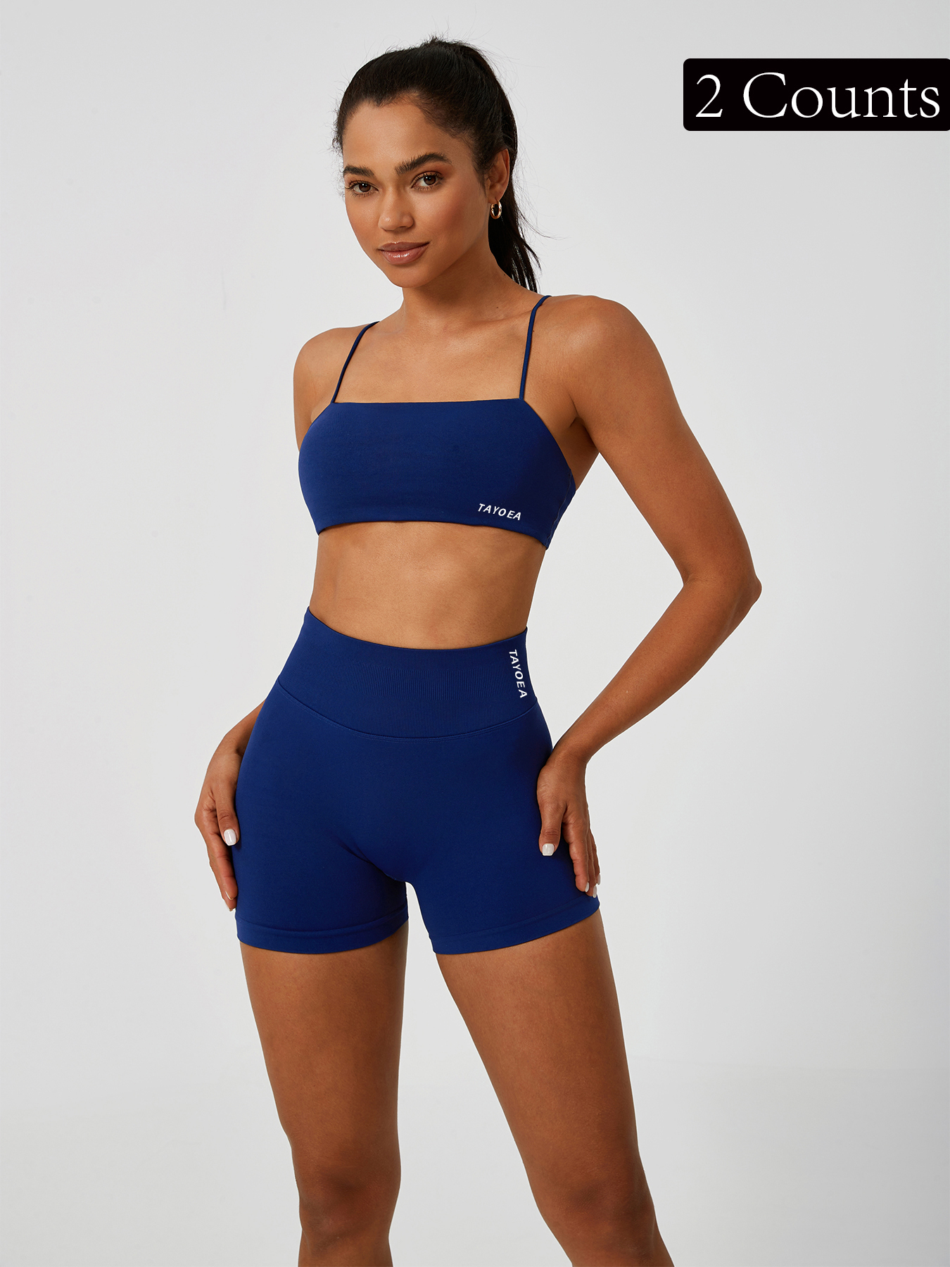 Pilates Yoga Fit - TAYOEA women’s 2-piece set: thin-strap bra