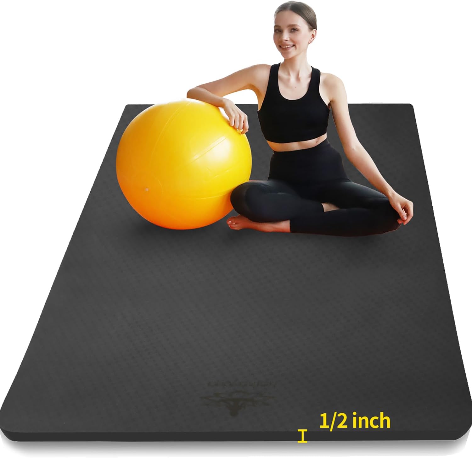 Pilates Yoga Mat Thickness - Extra Thick TPE Yoga Mat 6'x4'x1/2