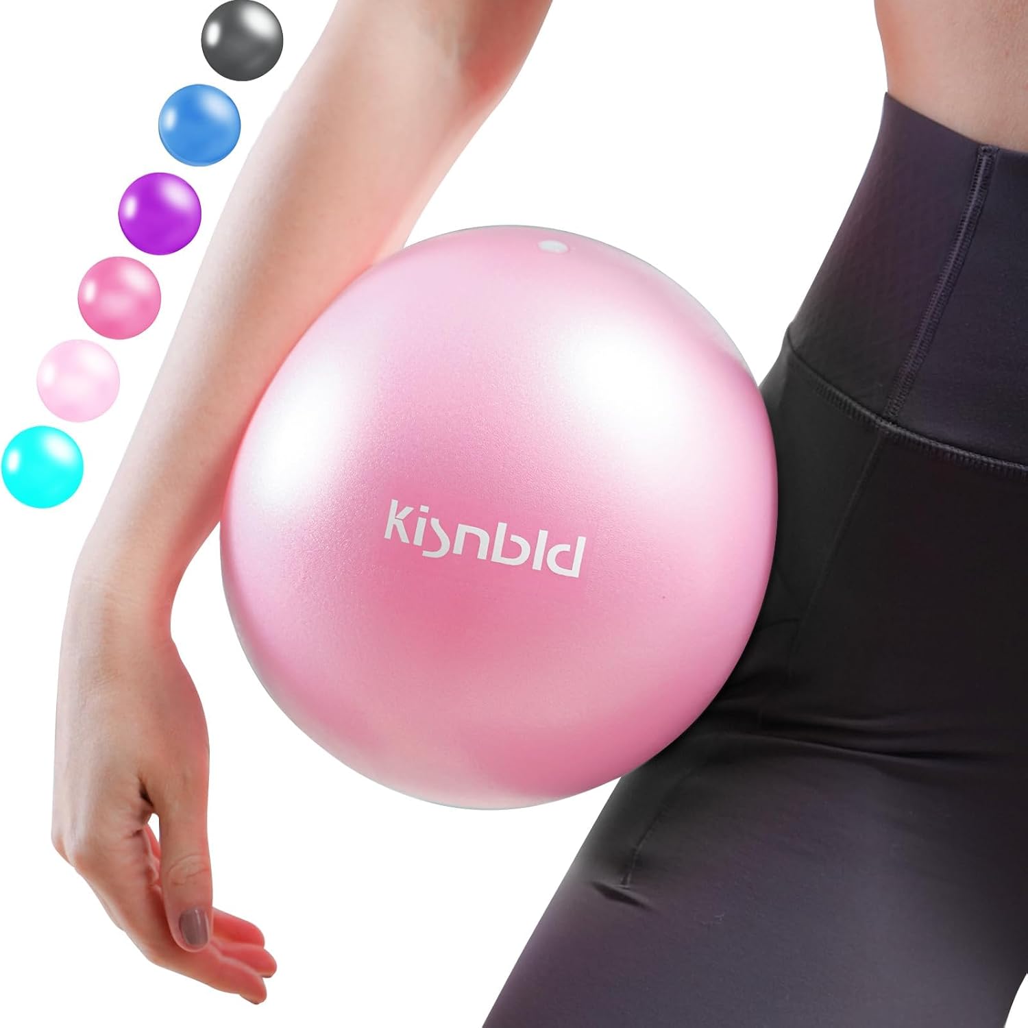 Pilates Yoga Ball Workout - kisnbld Small Exercise Ball, 9 Inch