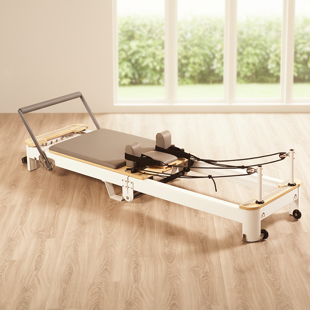 Pilates & Yoga Vida - Premium Foldable Aluminum Pilates Reformer, Space-Saving