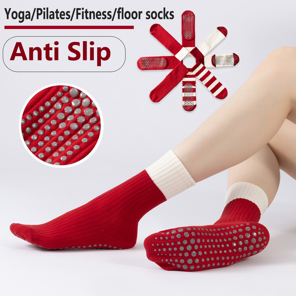 Pilates Yoga Zumba - Red Lucky Yoga Pilates socks for