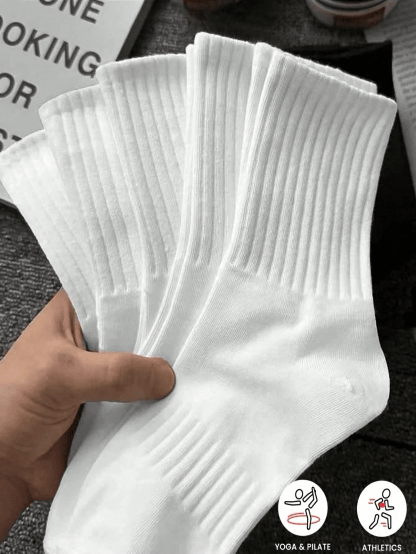 Unisex Thick Crew Socks White  – Yoga Pilates Girl Bewertung und Preis