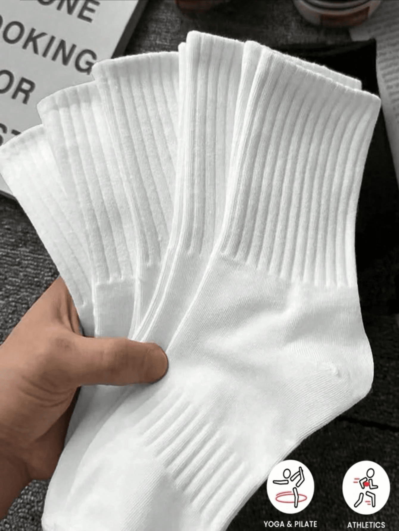 Unisex Thick Crew Socks White  – Yoga Pilates Girl Bewertung und Preis