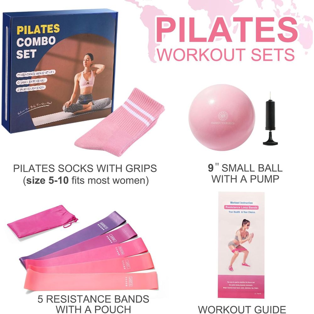 Pilates Ball, Resistance Bands – Pilates Yoga Ball Workout Bewertung und Preis