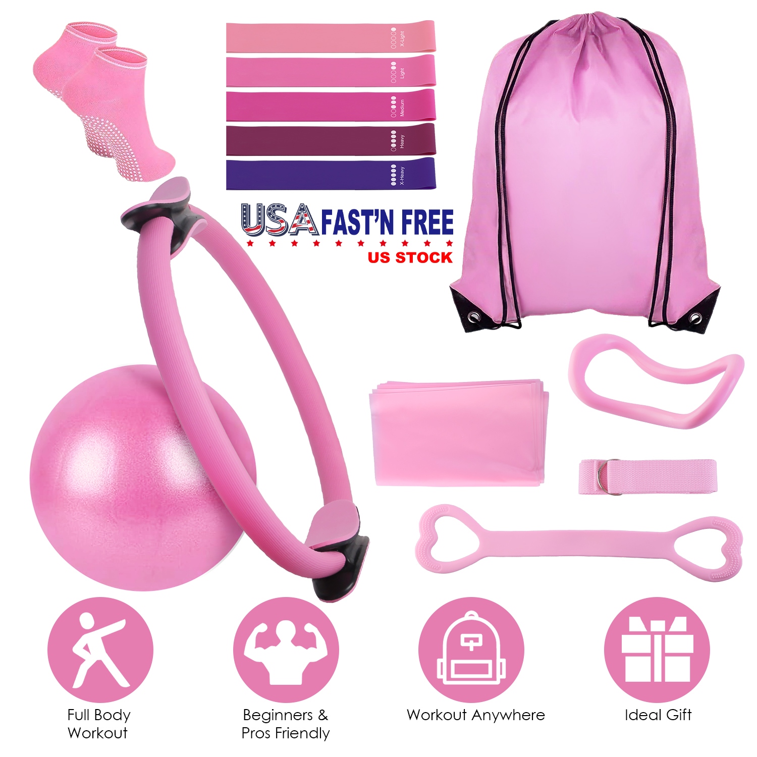 USA STOCK 14Pcs Pilates Ring E – Pilates Yoga Ball Workout Bewertung und Preis