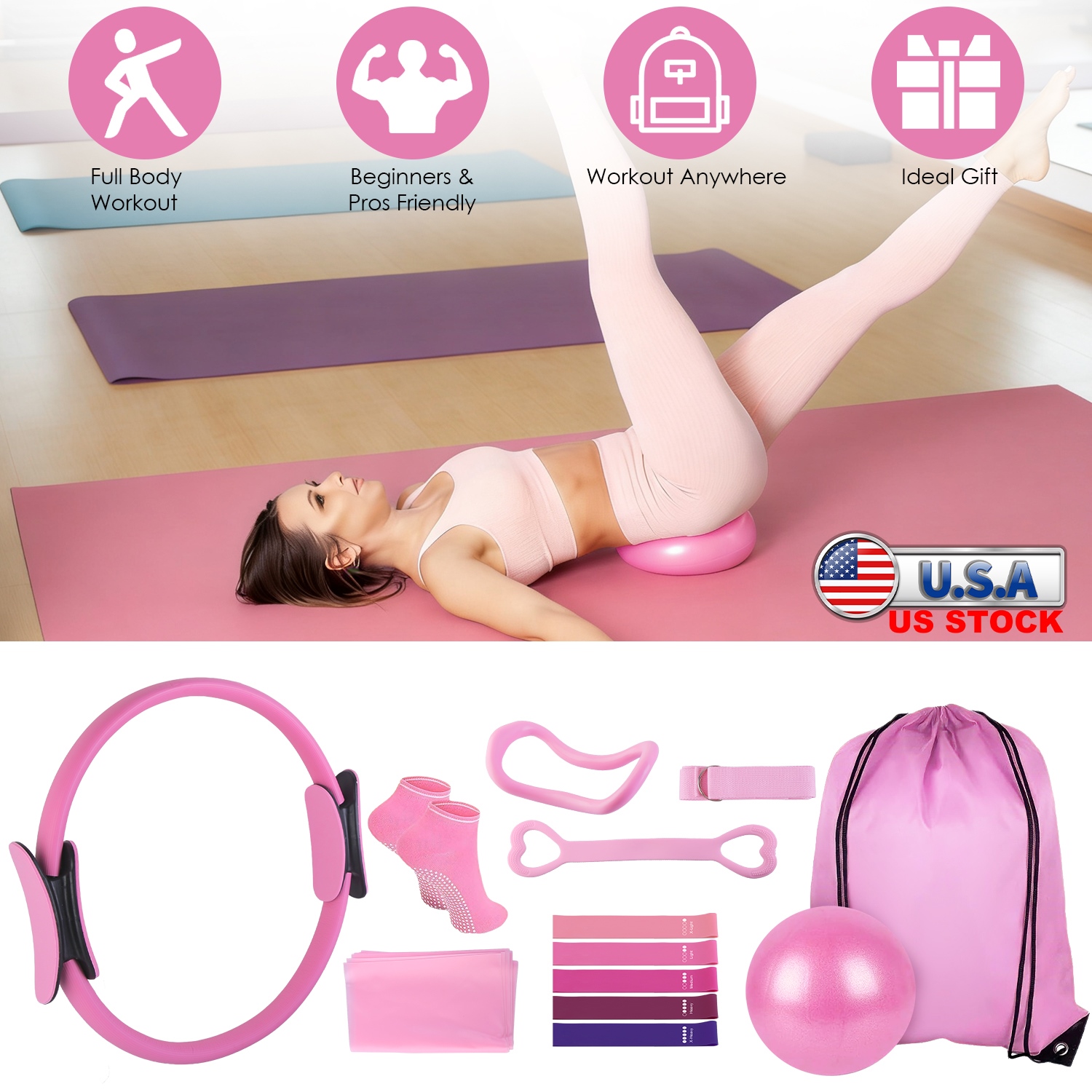 USA STOCK 14Pcs Pilates Ring E – Pilates Yoga Ball Workout Bewertung und Preis