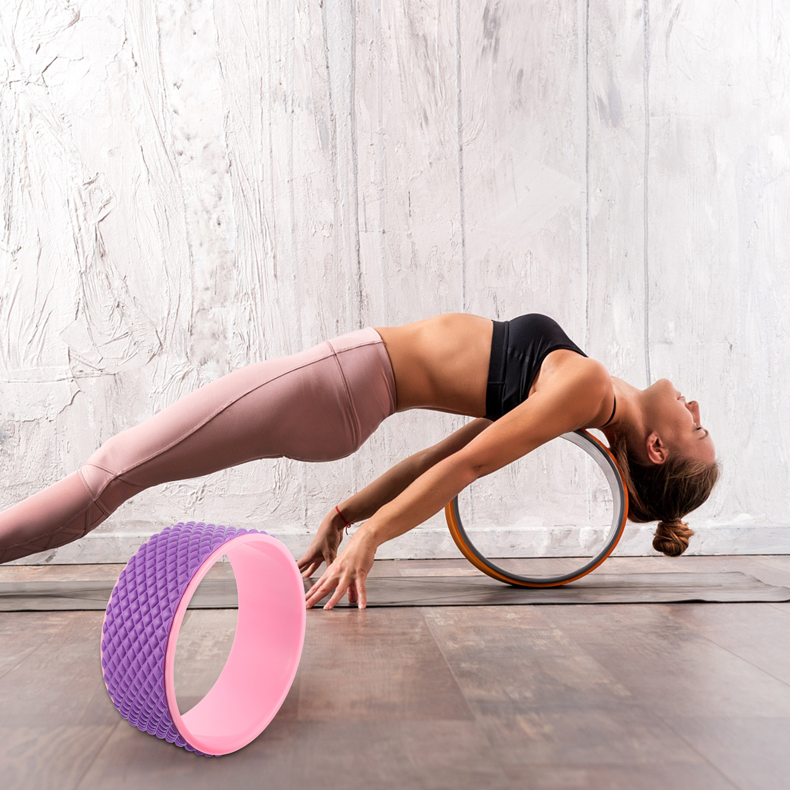 1Pcs Yoga Wheel Plastic Hardne – Pilates Yoga Wheel Bewertung und Preis