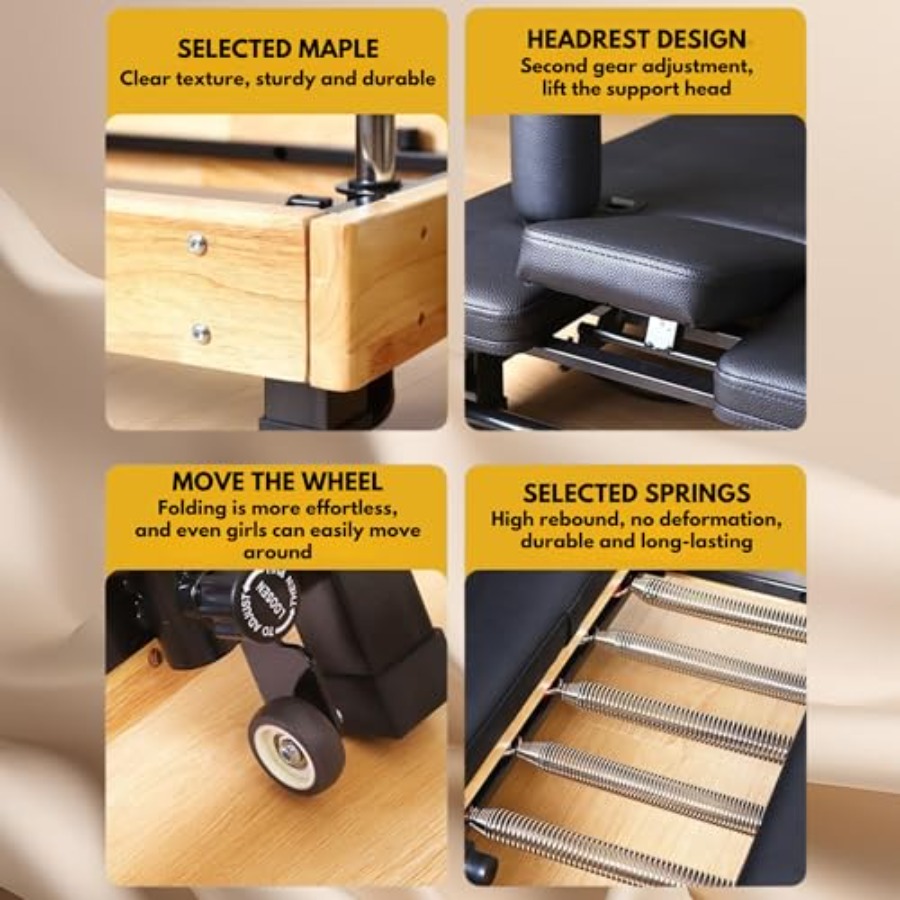 MAX4.0 Pilates Reformer Wood H – Pilates Yoga Ring Exercises Bewertung und Preis
