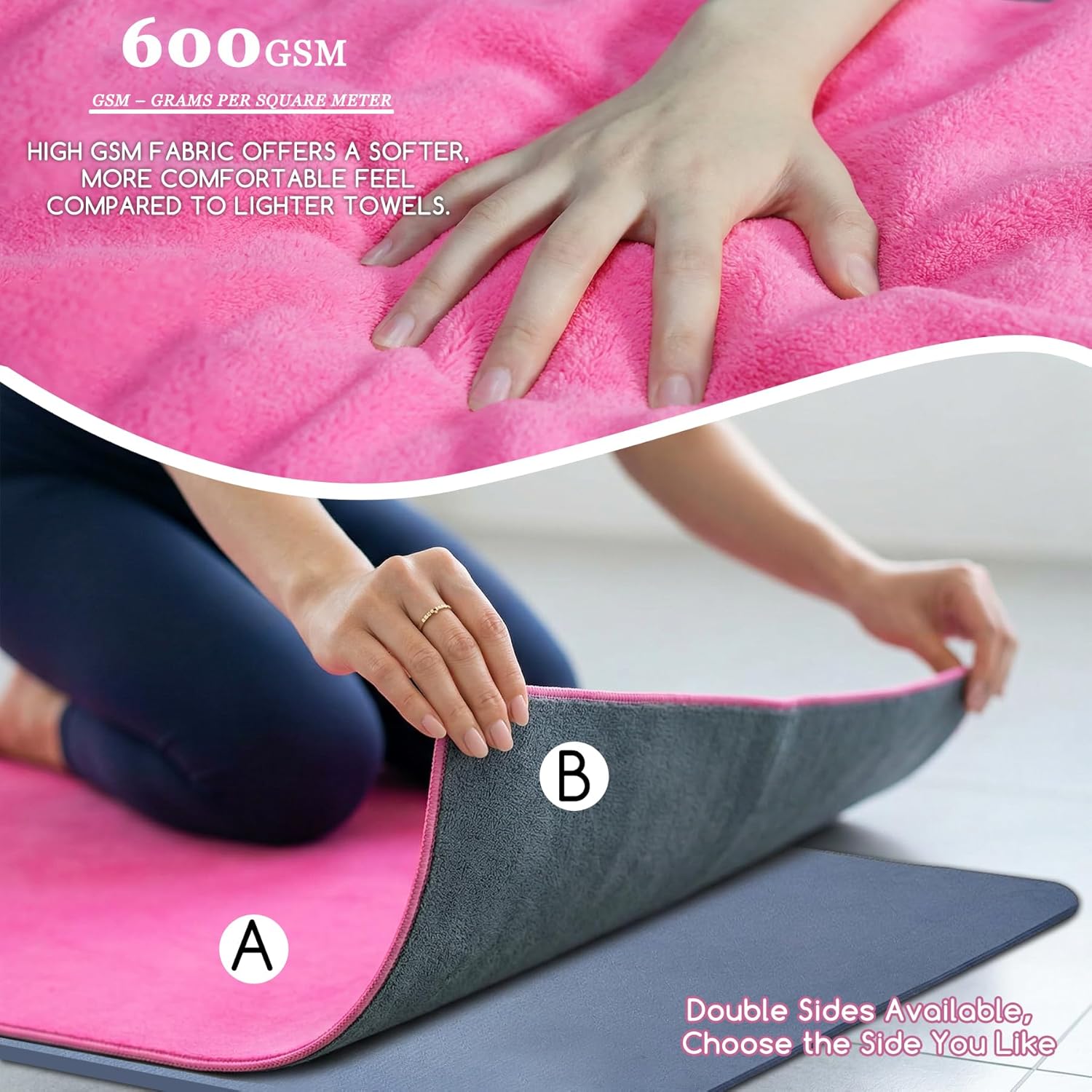 Yoga Mat Towel, Extra Thick 60 – Pilates Yoga Mat Thickness Bewertung und Preis