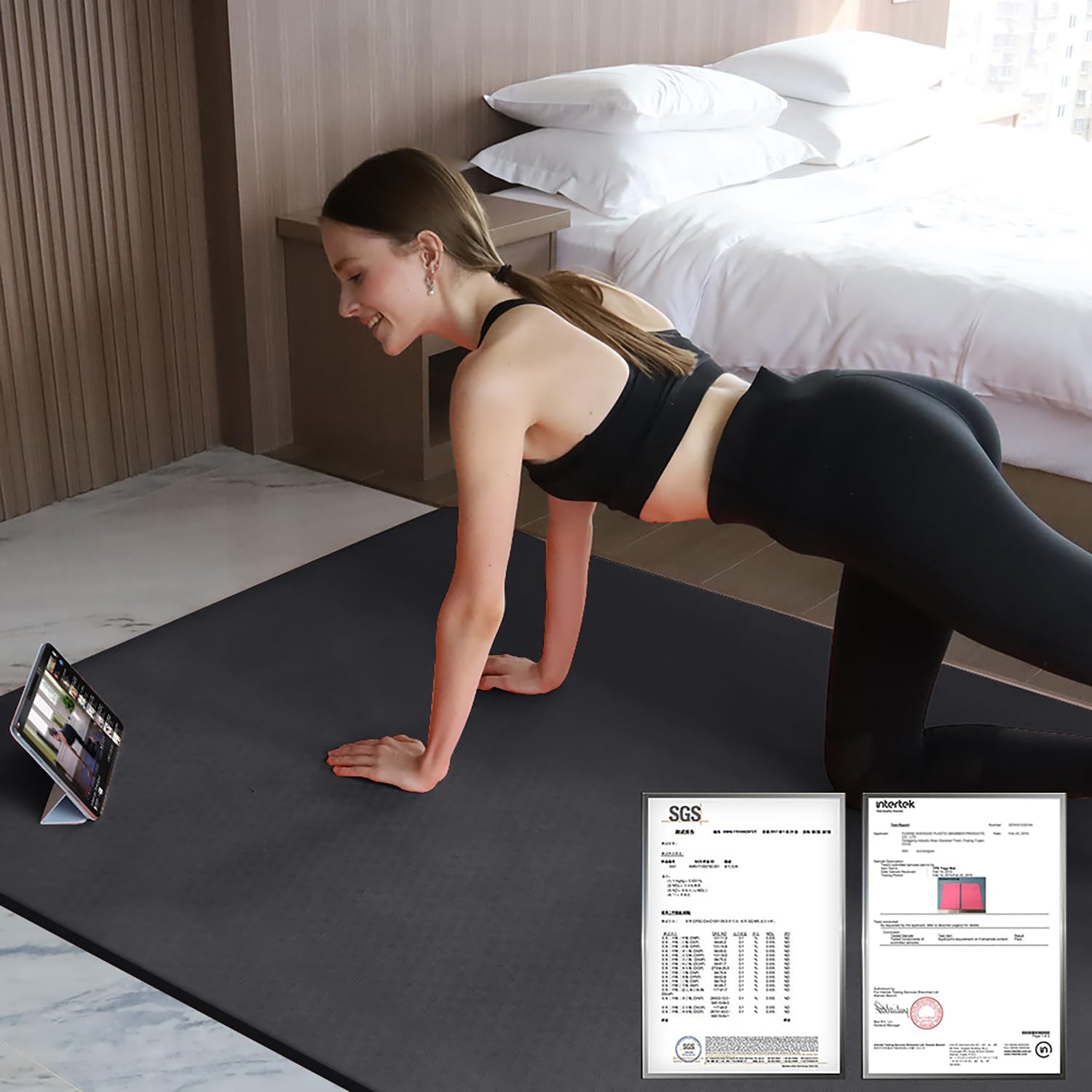 Extra Thick TPE Yoga Mat 6'x4' – Pilates Yoga Mat Thickness Bewertung und Preis