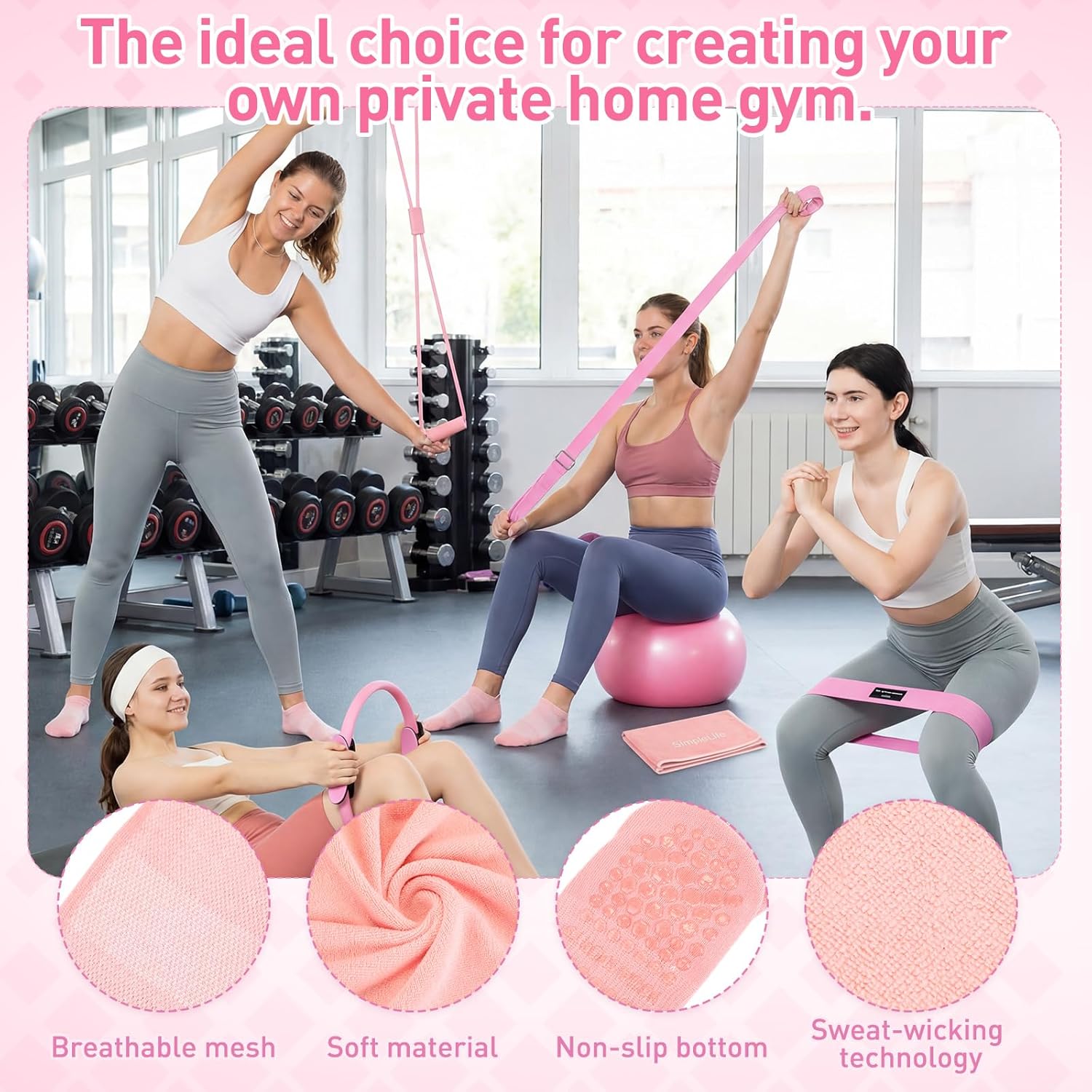 11 Pcs Pink Yoga Accessories S – Pilates Yoga Ball Workout Bewertung und Preis