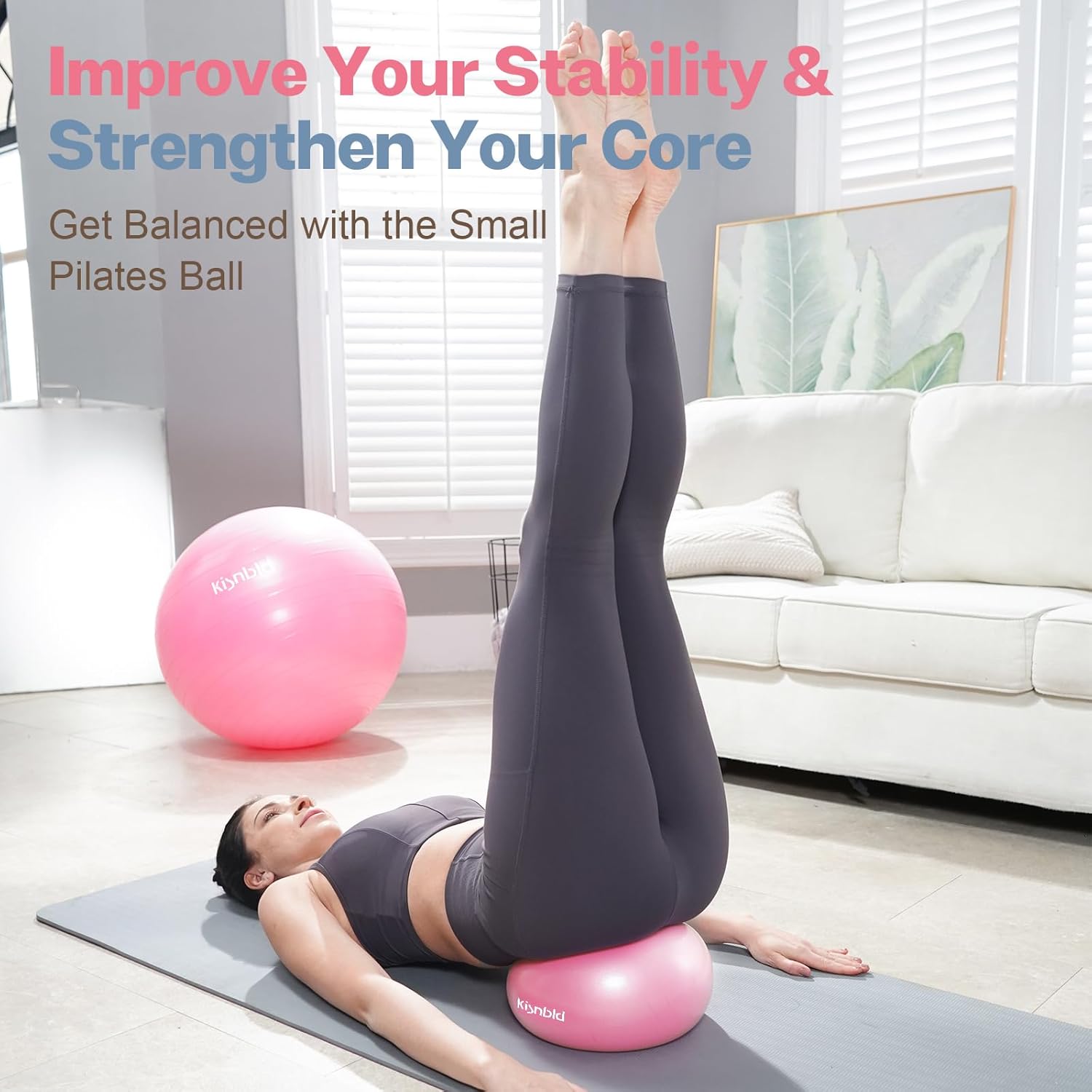 kisnbld Small Exercise Ball, 9 – Pilates Yoga Ball Workout Bewertung und Preis